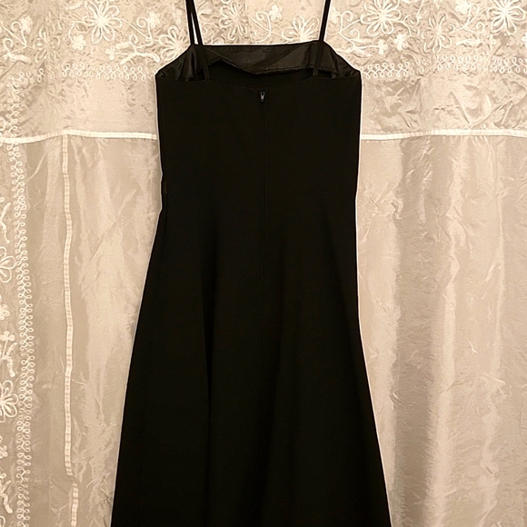SALE! Cocktail Dress, Black, Spaghetti Strap, Stretch, A-line, Rosette, 6 - Picture 14 of 15